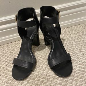 Cole Haan black leather high heel sandals